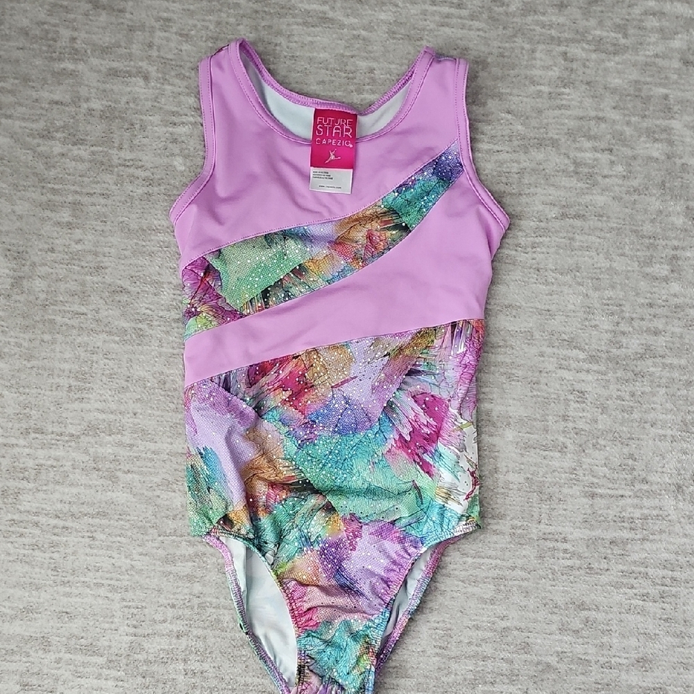 Capezio Pink and Multicolor Girls One-Piece Bodysuit